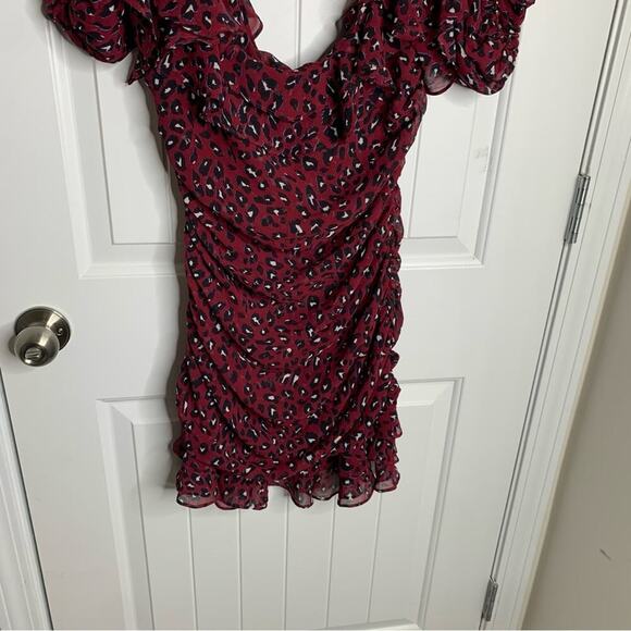 Mistress Rocks House of CB leopard ruffle dress size small mob wife - Picture 3 of 8